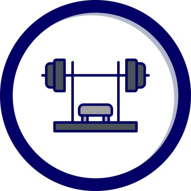 Bench Press simge vektör illüstrasyon tasarımı 