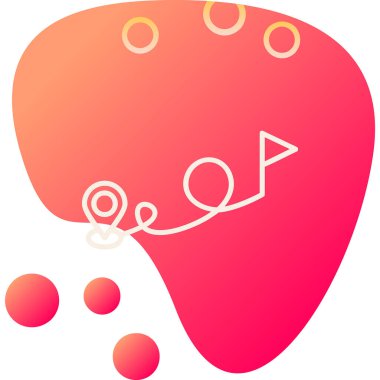 Hedef konsept, konum pin vektörü simgesi