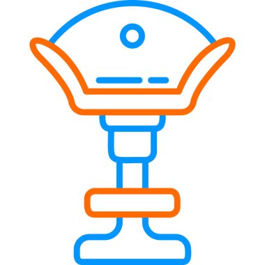 Yüksek Sandalye Ağ simgesi, vektör illüstrasyonu