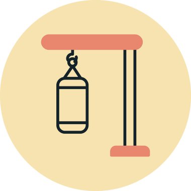 Boks çantası ikon vektör illüstrasyonu