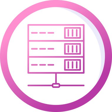 bilgisayar sunucu simgesi, vektör illüstrasyonu basit tasarım