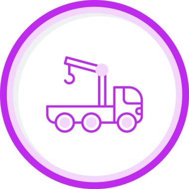 kamyon simgesi, vektör illüstrasyonu basit tasarım