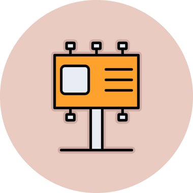 Billboard web simgesi, vektör çizim 