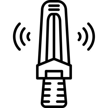 Metal dedektörü. Web simgesi basit illüstrasyon             