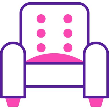 Kol Koltuğu Web simgesi basit illüstrasyon