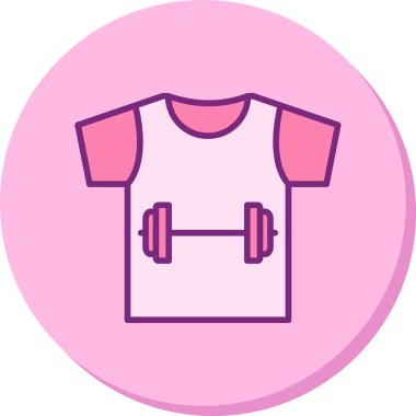 Gömlek simgesi, vektör illüstrasyonu basit tasarım