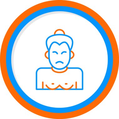 Sumo web simgesi, vektör illüstrasyonu