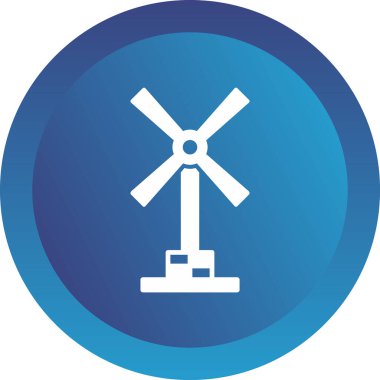 Yel değirmeni ikonu vektör illüstrasyonu