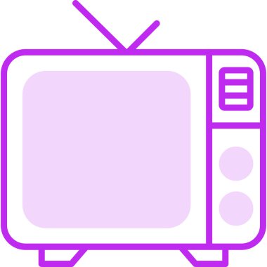 Televizyon. Web simgesi basit illüstrasyon 