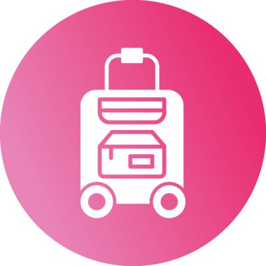 Bagaj web simgesi, vektör çizim 