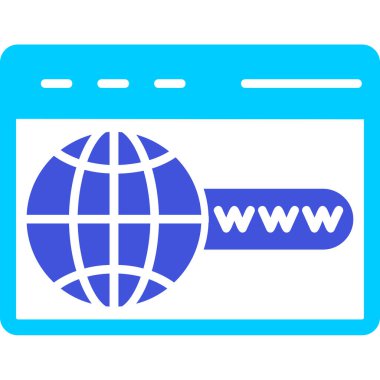 İnternet web simgesi basit vektör illüstrasyonu 