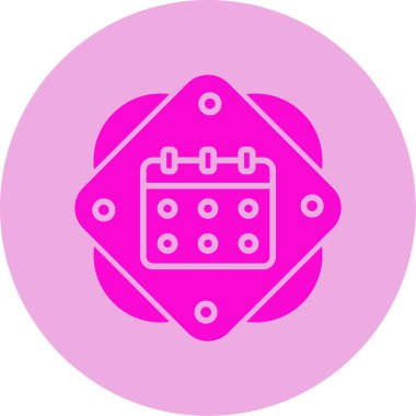 Takvim simgesi, vektör illüstrasyonu basit tasarım