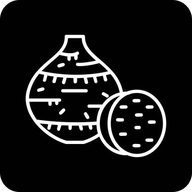 Taro kök simgesi, vektör illüstrasyonu basit tasarım