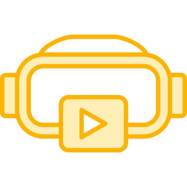 vr gözlük simgesi vektör illüstrasyonu