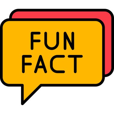 Eğlenceli Gerçekler konuşma balonu web simgesi, vektör illüstrasyonu