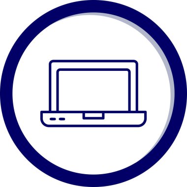 dizüstü bilgisayar simgesi, vektör illüstrasyonu basit tasarım