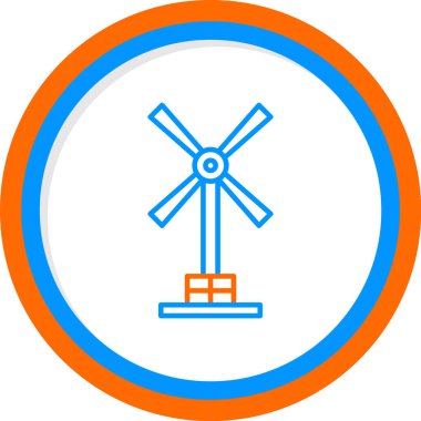 Yel değirmeni ikonu vektör illüstrasyonu