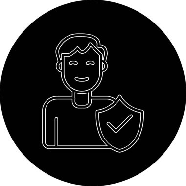 Bir Güven Adamı simgesinin vektör illüstrasyonu  