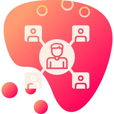 personel dış kaynak simgesi, vektör illüstrasyonu basit tasarım