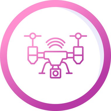 Drone simgesi vektör illüstrasyon tasarımı