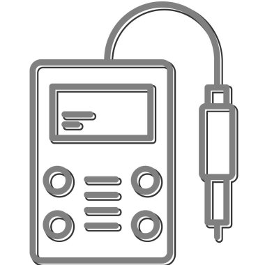 Biyoloji ph metre simgesi, vektör illüstrasyonu 