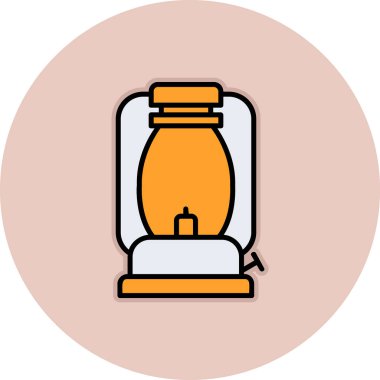 Gaz Lambası simgesinin vektör illüstrasyonu