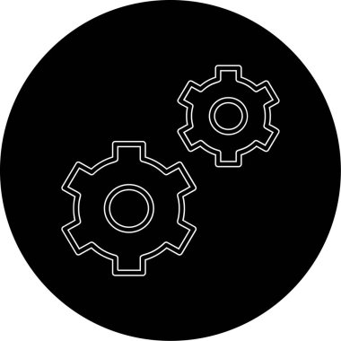 Vitesli ayar simgesi, vektör illüstrasyonu basit tasarım