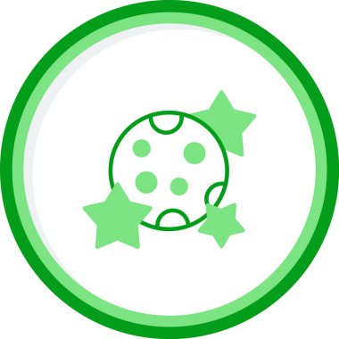 Yıldız simgesine sahip gezegen, vektör çizimi basit tasarım