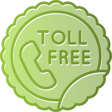 toll free number icon, vector illustration simple design clipart