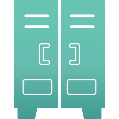 Dolap. Web simgesi basit illüstrasyon  