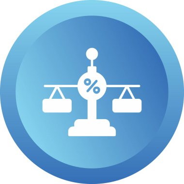 Ölçek simgesi, vektör illüstrasyonu basit tasarım