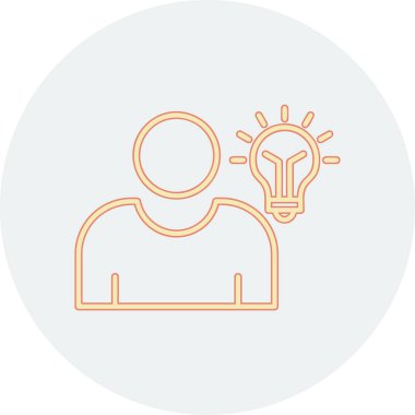 Fikir simgesinin vektör illüstrasyonu 