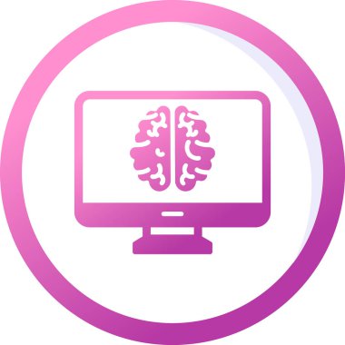 bilgisayar ekranı simgesi, vektör illüstrasyonu basit tasarım