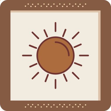 Güneş. Web simgesi basit illüstrasyon 