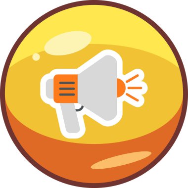 megafon web simgesi, vektör çizim 