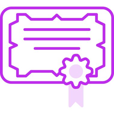 Sertifika. Web simgesi basit tasarım