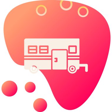 Camper van simge vektör çizim