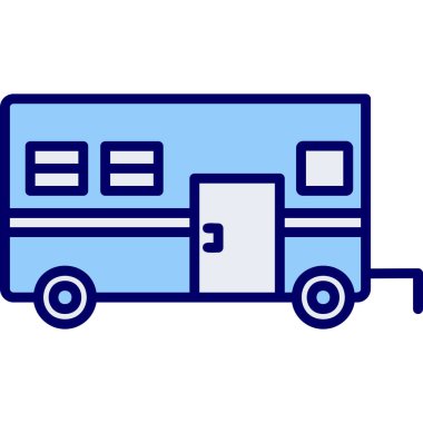 Camper van simge vektör çizim