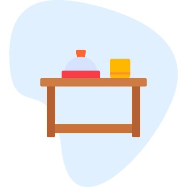 Mutfak ikonu. yemek illüstrasyonu 