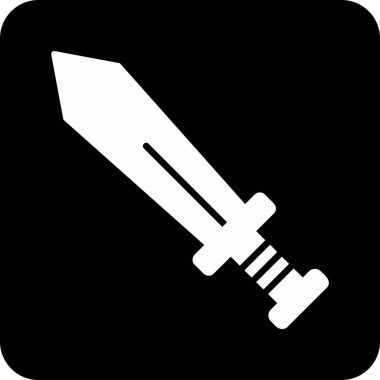 Kılıç. Web simgesi basit illüstrasyon 