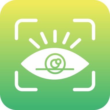 retina tarama simgesi, vektör illüstrasyonu 