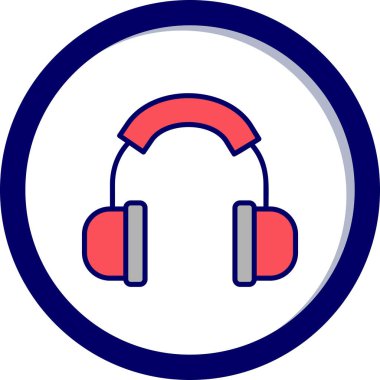 Kulaklık. Web simgesi basit illüstrasyon 