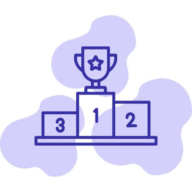 Kazanan kupa ikonu. özet çizimi 