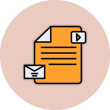 belge simgesi, vektör illüstrasyonu basit tasarım