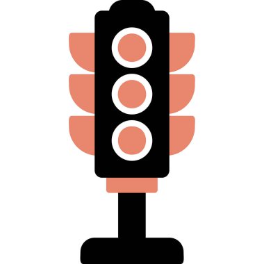 Trafik ışığı. Web simgesi basit illüstrasyon
