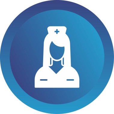 Hemşire hanım. Web simgesi basit illüstrasyon 