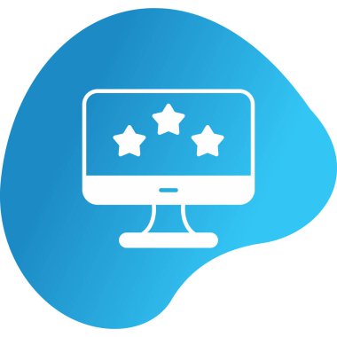 Dijital pazarlama, derecelendirme. Web simgesi basit illüstrasyon