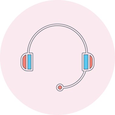 Kulaklık. Web simgesi basit illüstrasyon