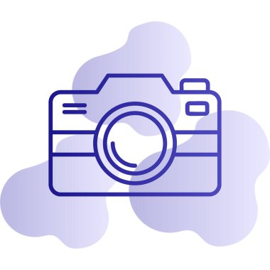 Fotoğraf makinesi simgesi, vektör illüstrasyonu. düz tasarım biçimi              