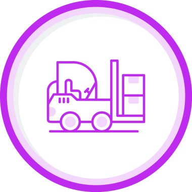 Modern Forklift simgesinin vektör çizimi         